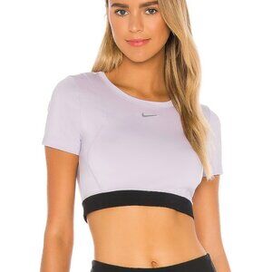 Nike Pro Aeroadapt Short Sleeve Crop Top in Lavender Purple M $50